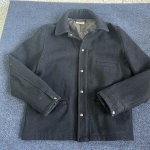 J. Crew Factory Men's Black Wool Bomber Jacket